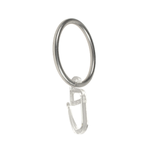 Kółka, żabki, agrafki / Kółko z agrafką do karniszy 19mm chrom mat - 1szt.