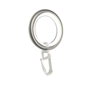 Kółka, żabki, agrafki / Ciche kółko z agrafką do karniszy 19mm chrom mat - 1szt.