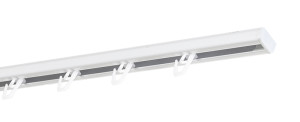 Karnisz sufitowy szynowy aluminiowy pojedynczy biały