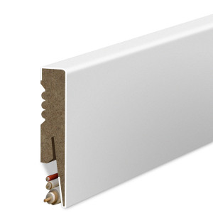Listwa Przypodłogowa MDF Gładka 8cm - Biała