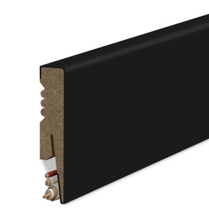 Listwa Przypodłogowa MDF Gładka 8cm - Czarna