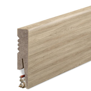 Listwa Przypodłogowa MDF Gładka 8cm - Dąb Naturalny