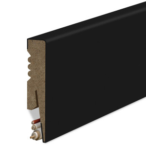 Listwa Przypodłogowa MDF Gładka 10cm - Czarna