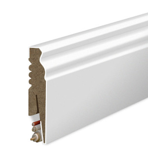 Listwa Przypodłogowa MDF Frezowana 8cm - Biała