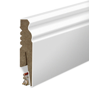 Listwa Przypodłogowa MDF Frezowana 10cm - Biała