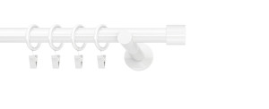 Karnisze nowoczesne NEO na wymiar pojedynczy 19mm  Luna biały