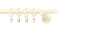 Karnisze nowoczesne NEO na wymiar pojedynczy 19mm  Luna ivory (kość słoniowa)