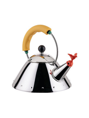 Alessi Wasserkessel 1l Edelstahl / Gelb silber baby