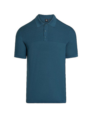 ALPHATAURI Strickpoloshirt FENZI petrol   M herren
