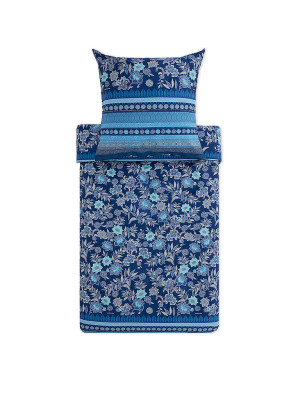BASSETTI Satin Bettwäsche VARIGOTTI 70x90cm/140x200cm Blau dunkelblau baby