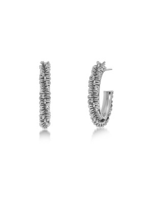 EDBLAD Ohrringe TINSEL CREOLES Small Steel silber damen