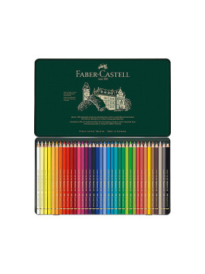 FABER-CASTELL Polychromos Farbstift 36er Metalletui dunkelgrün baby