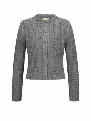 GOTTSEIDANK Trachten Strickjacke SOPHIA grau   XL damen