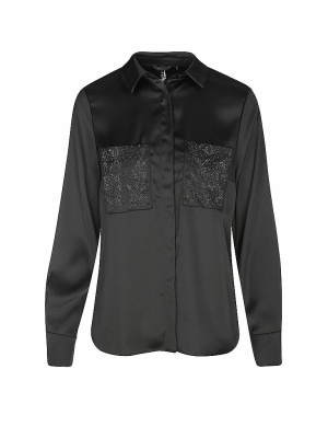 Guess Hemdbluse schwarz   S damen