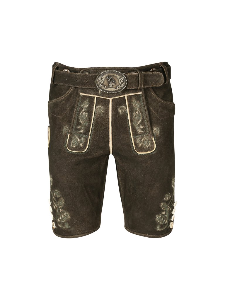 GWEIH & SILK Trachten Lederhose Steirer Panther braun   52 herren