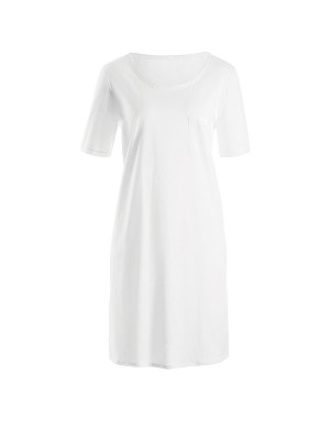 HANRO Sleepshirt - Nachthemd Cotton Deluxe weiss   L damen