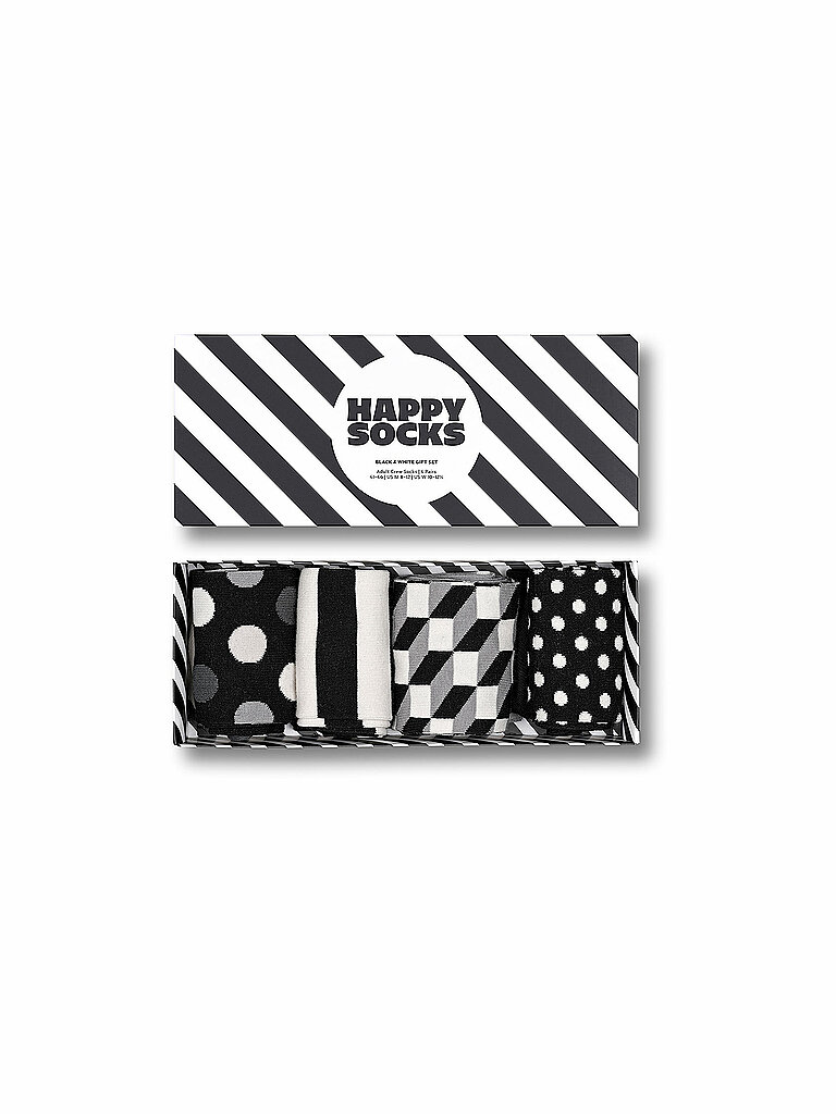 HAPPY SOCKS Damen Geschenkset BLACK & WHITE 36 - 40 black schwarz damen