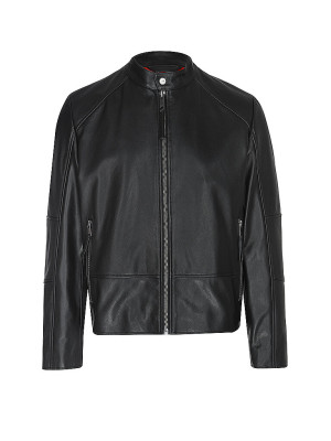 HUGO Lederjacke LIKOS schwarz   S herren