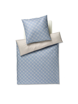 JOOP! Satin Bettwäsche Cornflower 70x90cm/140x220cm Bright Blue  hellblau baby