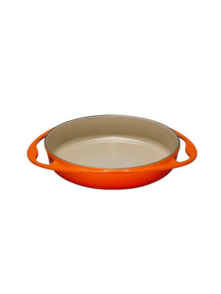 LE CREUSET Tartin Backform aus Gusseisen 28cm (Ofenrot) 2,6l orange baby