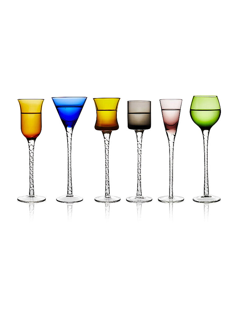 LYNGBY GLAS Schnapsglas Set 6tlg. LONDON 18cm bunt bunt baby