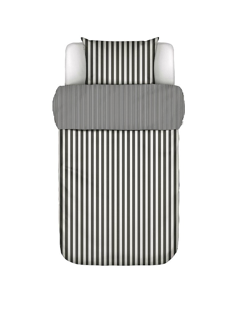 Marc O' Polo Satin Bettwäsche CLASSIC STRIPE 70x90cm/140x200cm Anthracite grau baby