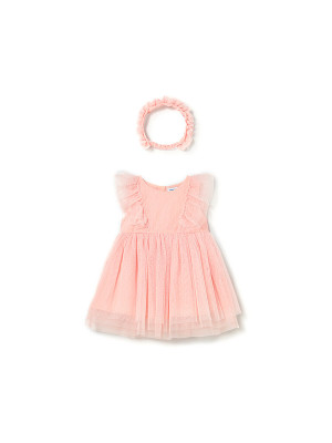 MAYORAL Baby Mädchen Kleid mit Haarband rosa   74 baby