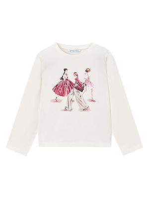 MAYORAL Mädchen Langarmshirt  creme   92 baby