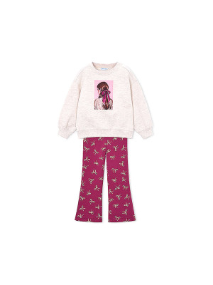 MAYORAL Mädchen Set 2-teilig- Pullover und Hose beere   104 baby