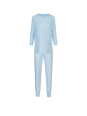 MEY Pyjama SIMPLE STRIPES alice blue hellblau   46 damen