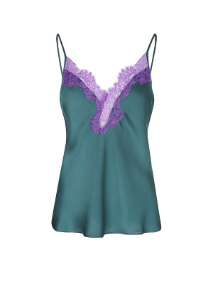 MEY Top - Camisole POETRY LUXURY mystic jade dunkelgrün   L damen
