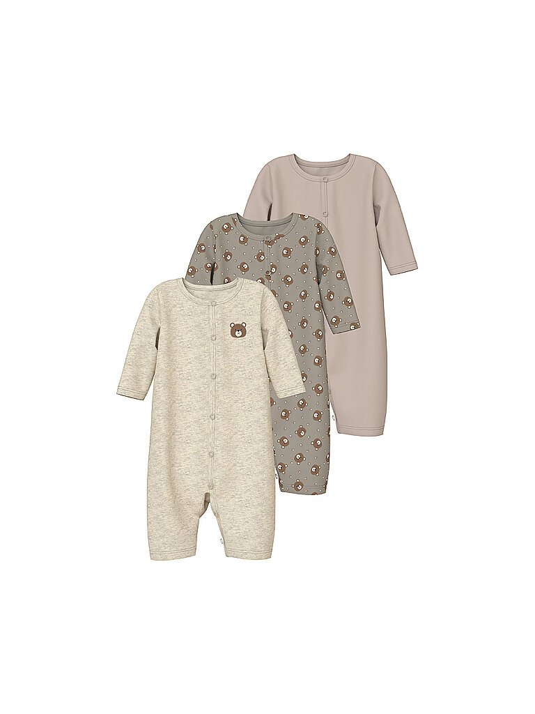 NAME IT Schlafoverall 3er Pkg. NBNNIGHTSUIT beige   74 baby