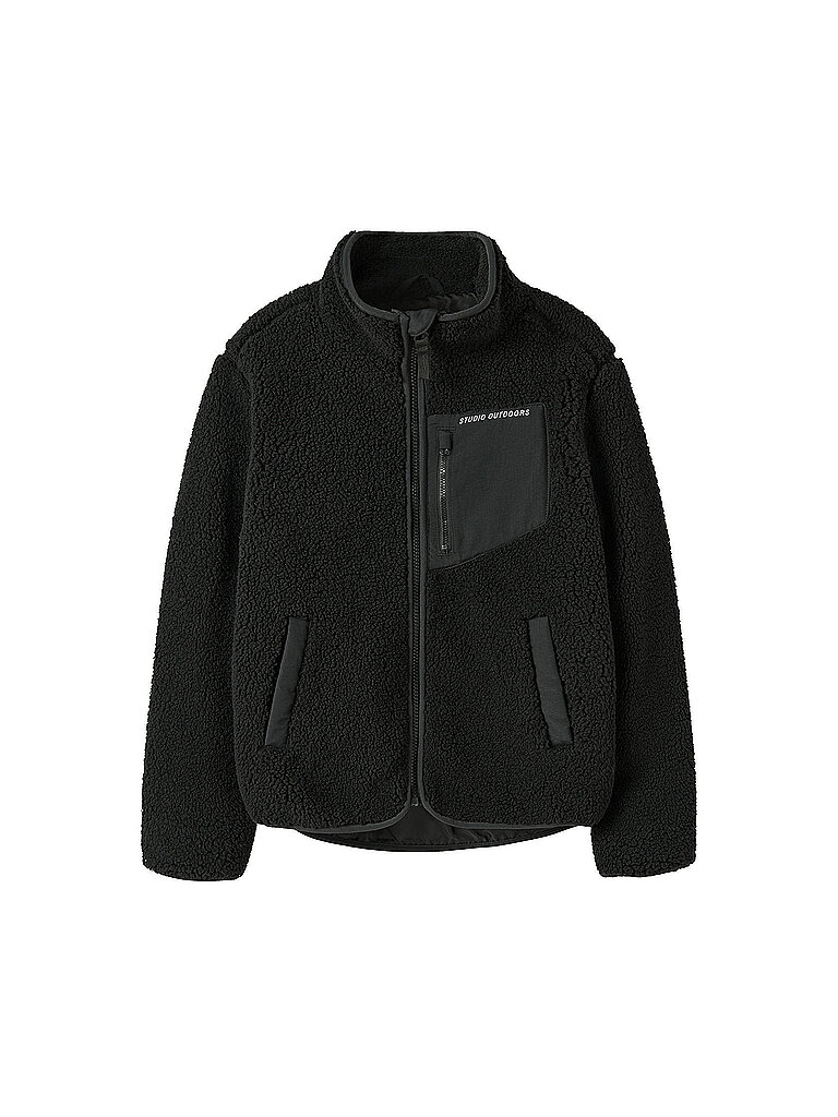 NAME IT Jungen Jacke in Felloptik NKNMATTIA schwarz   128 baby