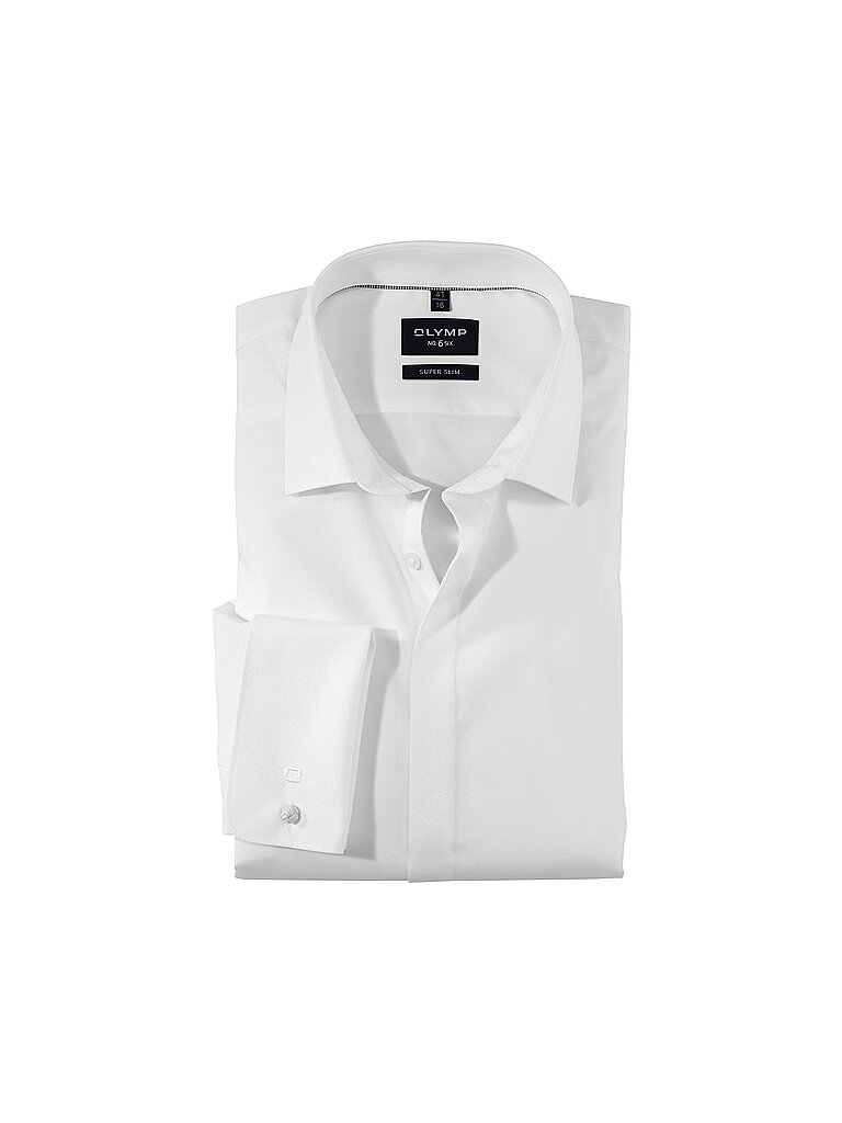 OLYMP NO.6 Hemd SUPER SLIM weiss   42 herren