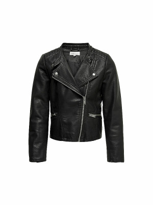 ONLY Mädchen Bikerjacke in Lederoptik KONFREYA schwarz   158 baby