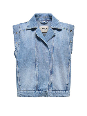 ONLY Jeansgilet ONLFINLEY hellblau   XS damen