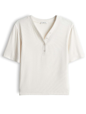 OPUS T-Shirt SANEZ creme   38 damen