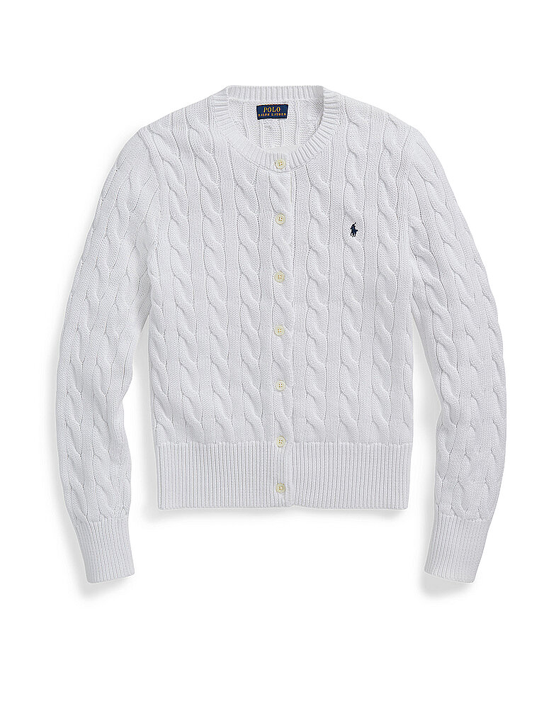 POLO RALPH LAUREN Cardigan Slim Fit weiss   XL damen