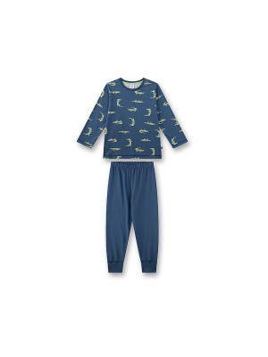 SANETTA Jungen Pyjama 2-teilig Langarmshirt und Hose blau   92 baby