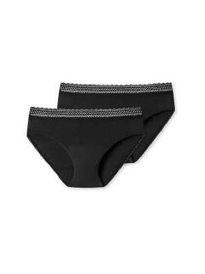 SCHIESSER Periodenslip 2er Pkg. schwarz schwarz   46-48 damen