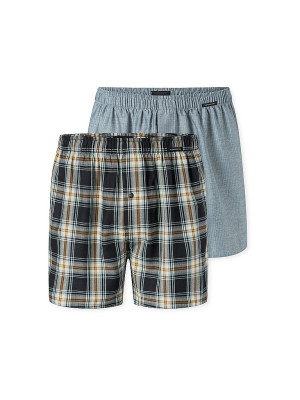 SCHIESSER Boxershorts 2er Pkg sortiert 7 blau   XL herren
