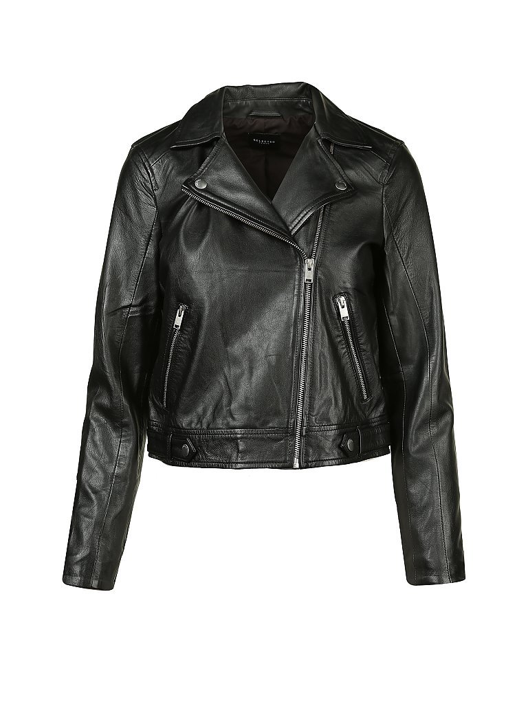 SELECTED FEMME Lederjacke  schwarz   34 damen