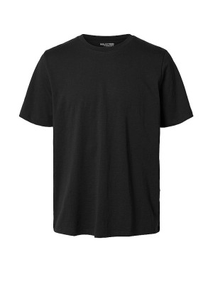 SELECTED T-Shirt SLHASPEN schwarz   XL herren