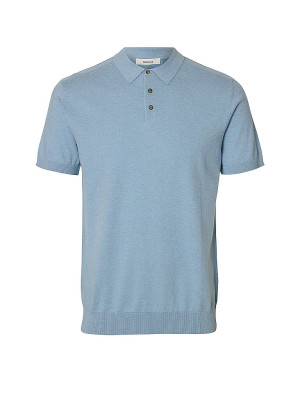 SELECTED Poloshirt SLHBERG hellblau   M herren