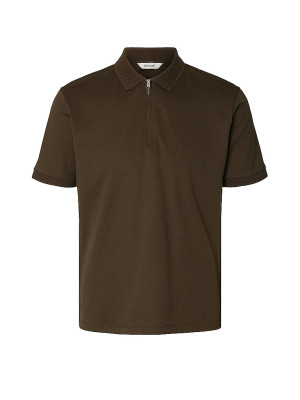 SELECTED Poloshirt SLMFAVE braun   S herren