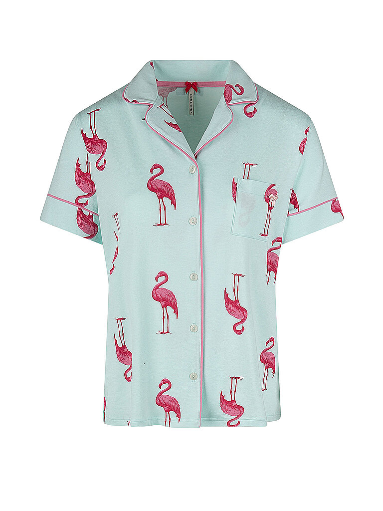 SHORT STORIES Pyjamashirt hellgrün   S damen