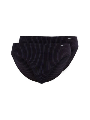 SKINY Brasil Slip 2er Pkg COTTON ADVANTAGE shadow stripe schwarz   XL herren