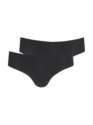 SKINY Panty 2er Pkg. ADVANTAGE MODAL INVISIBLE black schwarz   40 damen