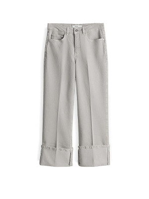SOMEDAY Hose 7/8 CORAH TURN UP SLEEK hellgrau   38 damen