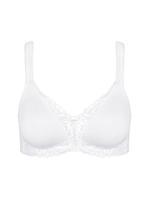 TRIUMPH BH ohne Bügel MODERN LACE COTTON white weiss   75D damen